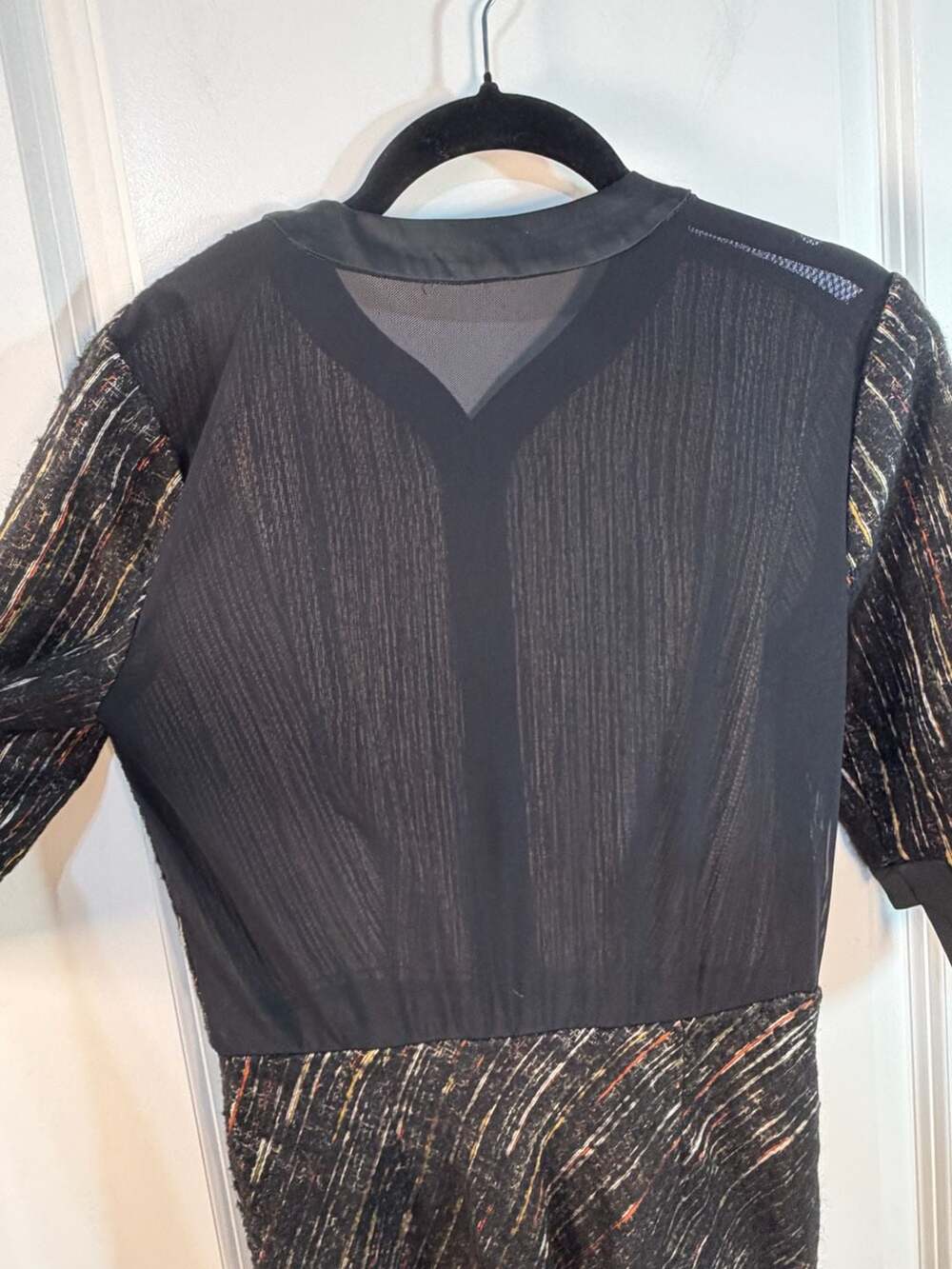 Hanh Merriman Textured Button-Down Midi Dress with Mesh Back Size 0 - Picture 7 of 8
